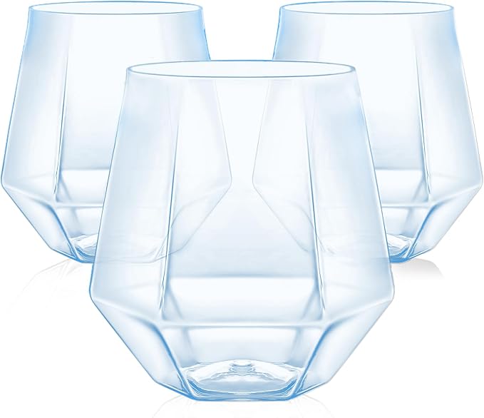 Maaacute 40 Pack Plastic Stemless Wine cocktail Whiskey Champagne Glasses by Maaacute