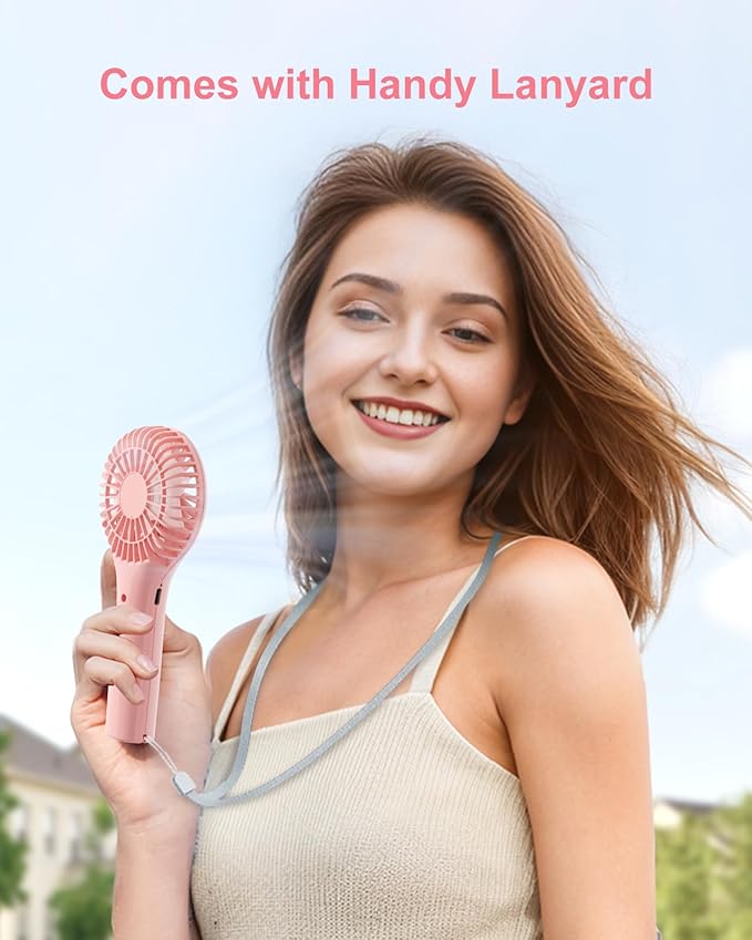 TriPole Portable Handheld Fan Mini Personal Fan 3 Speeds, Powerful Little - Image 6