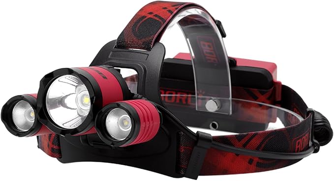 BORUIT B21 Headlamp Rechargeable, LED Super Bright Head Lights by BORUIT