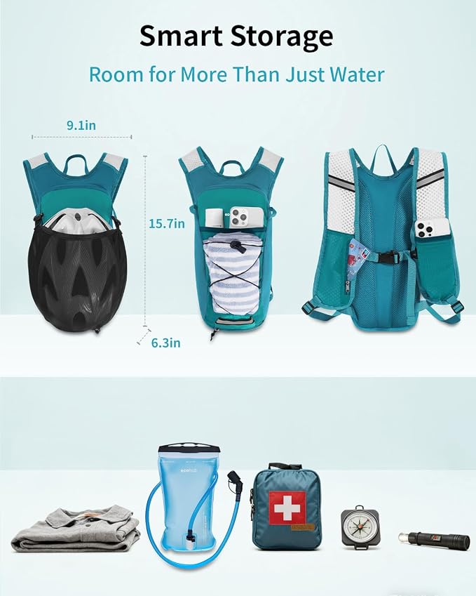 ECOHUB Hydration Backpack with 2L Water Bladder, Lightweight Running Hydration - Image 4