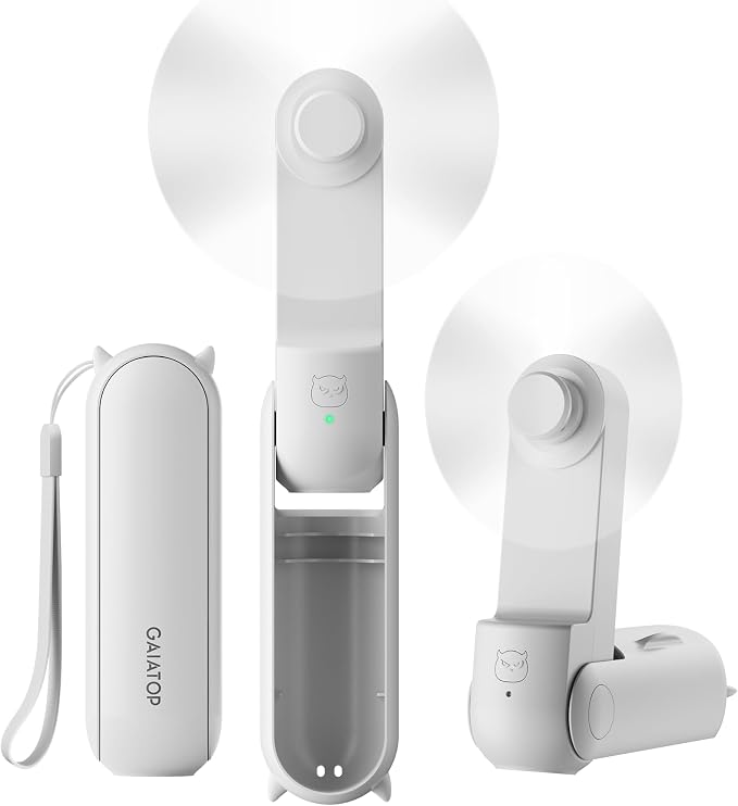Gaiatop Portable Handheld Fan, 3 in 1 Mini Fan Handheld, Foldable Personal Fans by GAIATOP