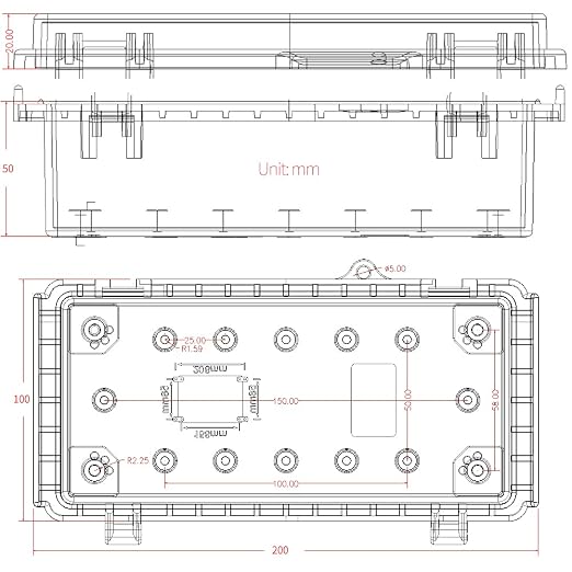 Electrical Waterproof Custom Junction Box, Outdoor Hinged Clear Cover Stainless - Image 2