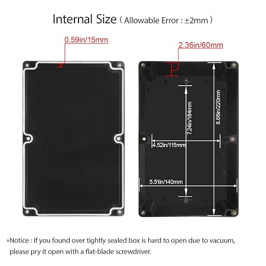 LeMotech Project Box ABS Plastic Junction Box IP65 Waterproof Hobby Box - Image 3