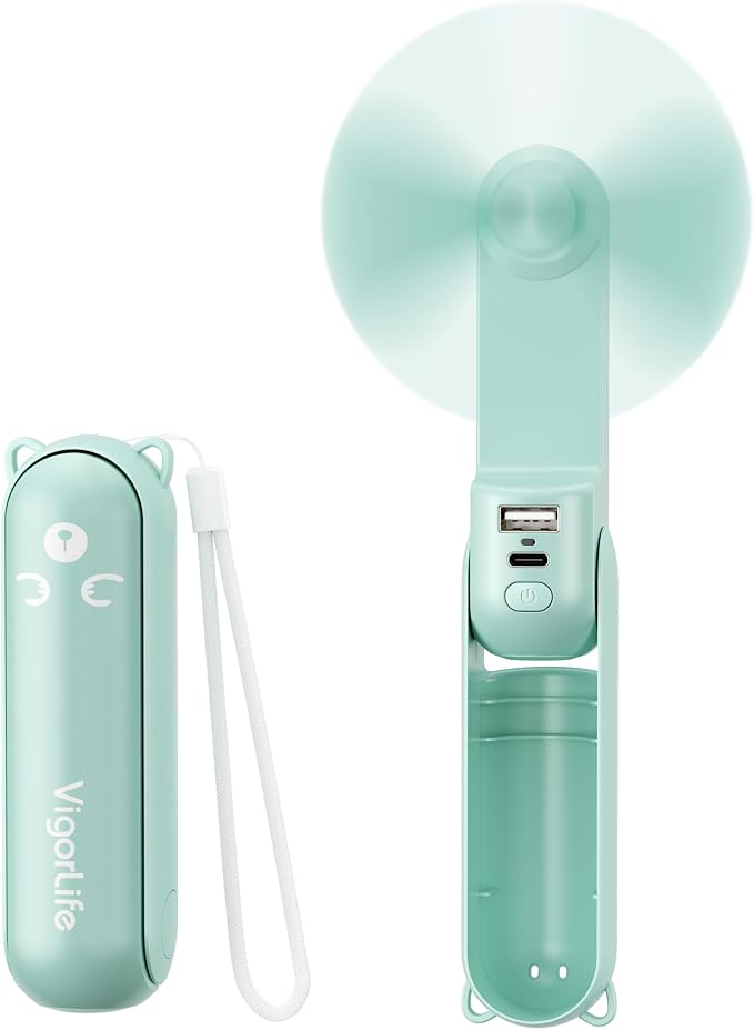 Mini Handheld Fan, USB Rechargeable 3 IN 1 Personal Cooler Fans by Unknown