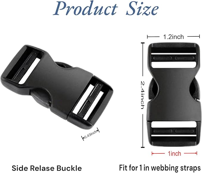 10 Pack 1 Inch Buckle Quick Side Release, Heavy Duty Plastic Side Release - Image 5