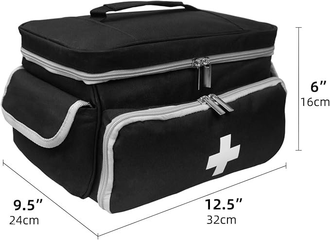 ALSLEA First Aid Bag Empty, Small Medicine Bag Portable Medical Supplies - Image 7