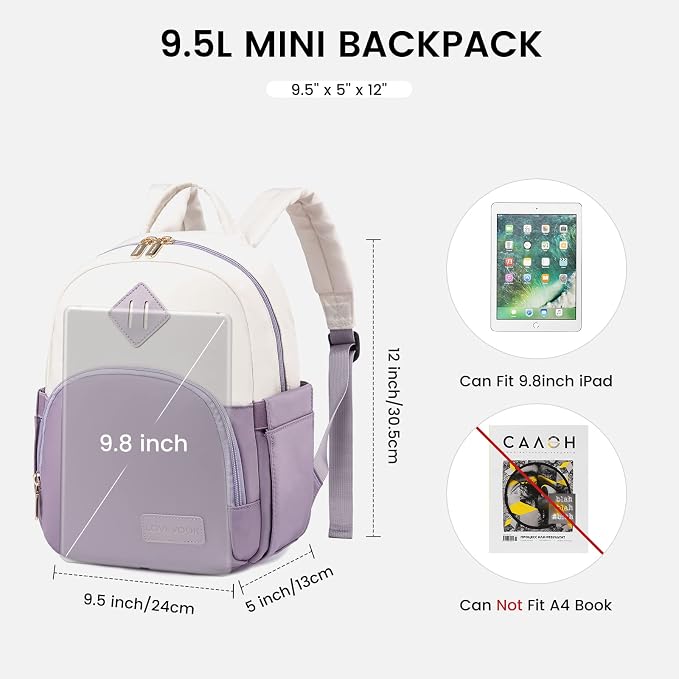 LOVEVOOK Mini Backpack for Women Light Weight Small Waterproof Backpack Purses - Image 3