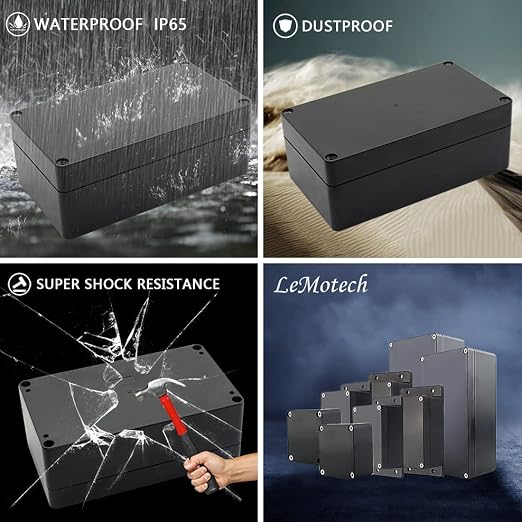 LeMotech Project Box ABS Plastic Junction Box IP65 Waterproof Electrical Boxes - Image 7