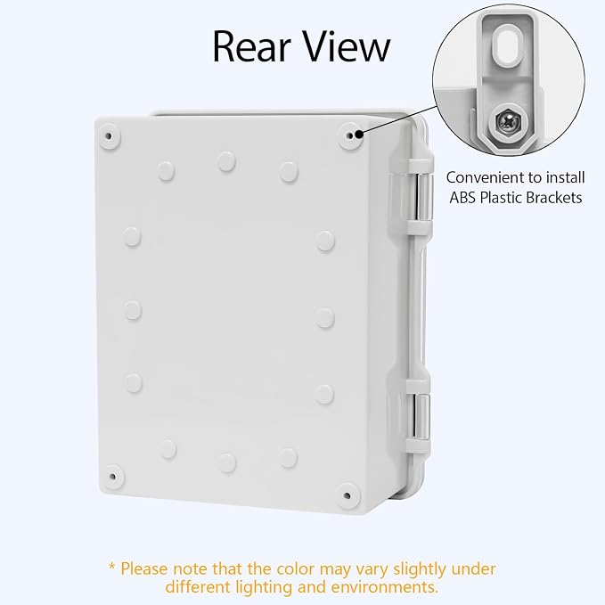 ABS Plastic Dustproof Waterproof IP65 Junction Box Hinged Shell Universal - Image 6
