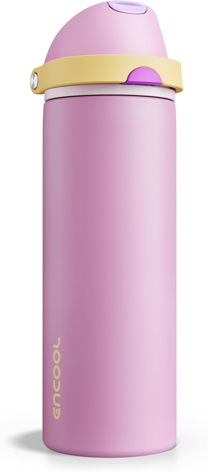 Insulated Water Bottle with Straw by ENCOOL