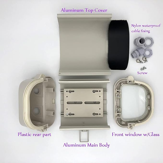 OwlCat 6inch Security CCTV Camera Housing Case Clear Glass Without Lens Cutout - Image 9