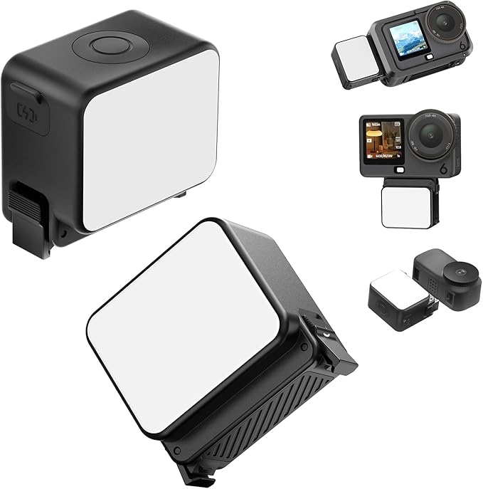 Vlogging Light for DJI Osmo Nano/Osmo Action 6, ULANZI LM24 Waterproof Magnetic by ulanzi