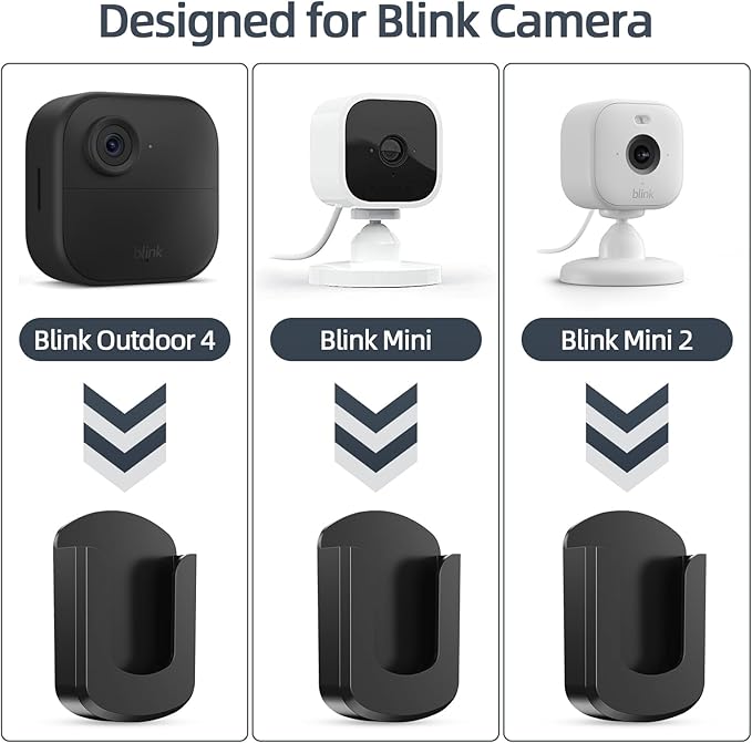 5 Pack Blink Camera No Drill Wall Mount Bracket, Adhesive Mount - Image 2