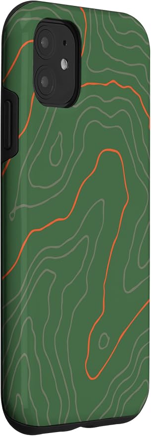 Backcountry Topo Guide Orange Lines Topographical Map Case - Image 3