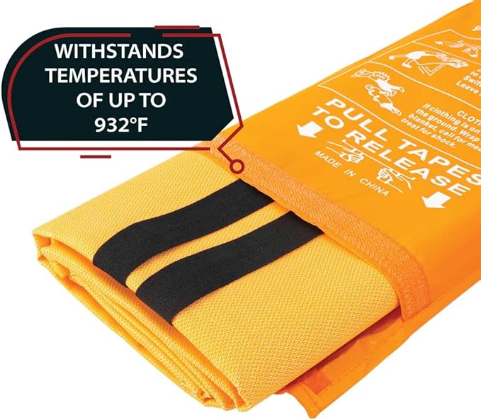 Parcil Safety SB-100 Silicone Coated Emergency Fire Blanket Emergency Kit Fire - Image 3