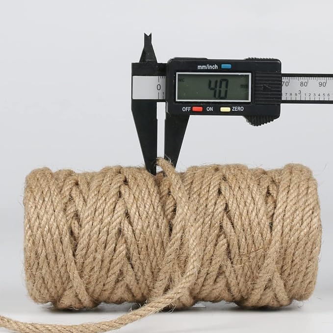 PerkHomy 4mm Jute Rope 120 Feet Twisted Heavy Duty and Thick Twine Rope - Image 2
