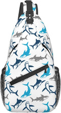 Shark Print Crossbody Sling Bags by Unknown