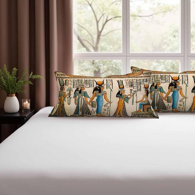 Old Egyptian Empire Couch Pillow Covers 12 X 20 0 Set of 2 Pillowcases - Image 9
