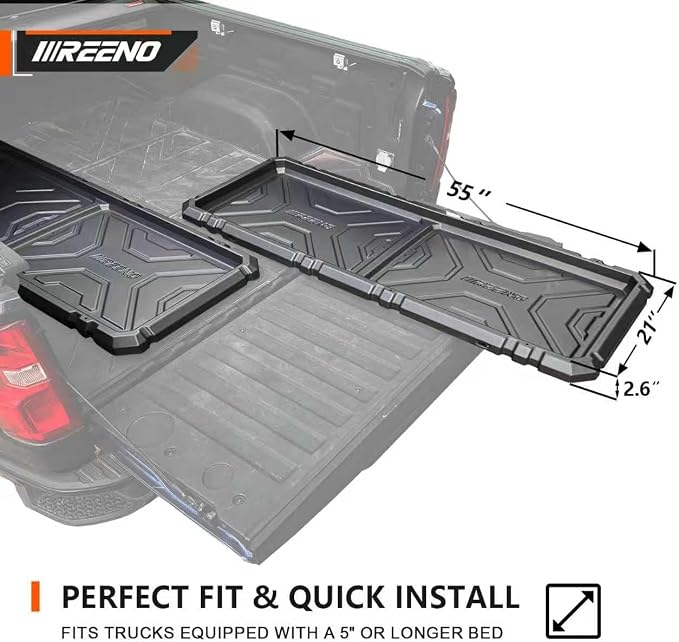 Slide-Out Truck Bed Organizer Tray, Heavy Duty Cargo Storage System - Image 2