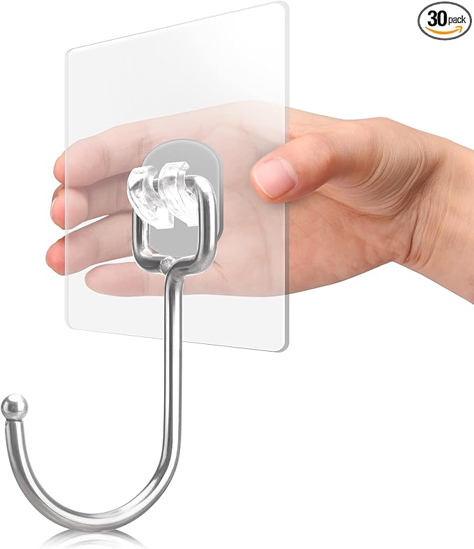 Antimbee 30-Pack All-Purpose Adhesive Hooks by Antimbee