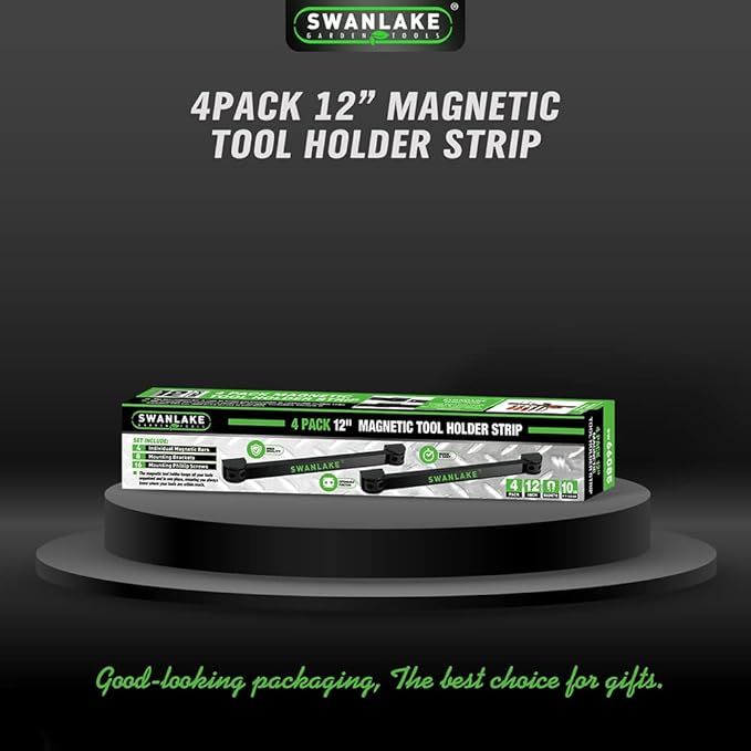 SWANLAKE GARDEN TOOLS 4-Piece 12" Magnetic Tool Holder Storage Organizer - Image 5