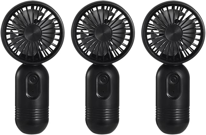 Mini Portable Fan 3 Pack, Cute Handheld Battery Operated Lightweight Small by JODNO