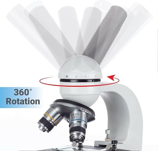 AmScope 40X-1000X Student Biological Compound Microscope - Image 3