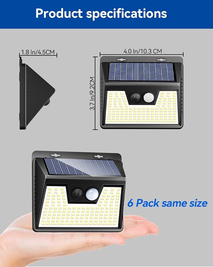 Peasur Solar Powered Lights Outdoor, 140 LED 24Pack Motion Sensor Light Outside - Image 5