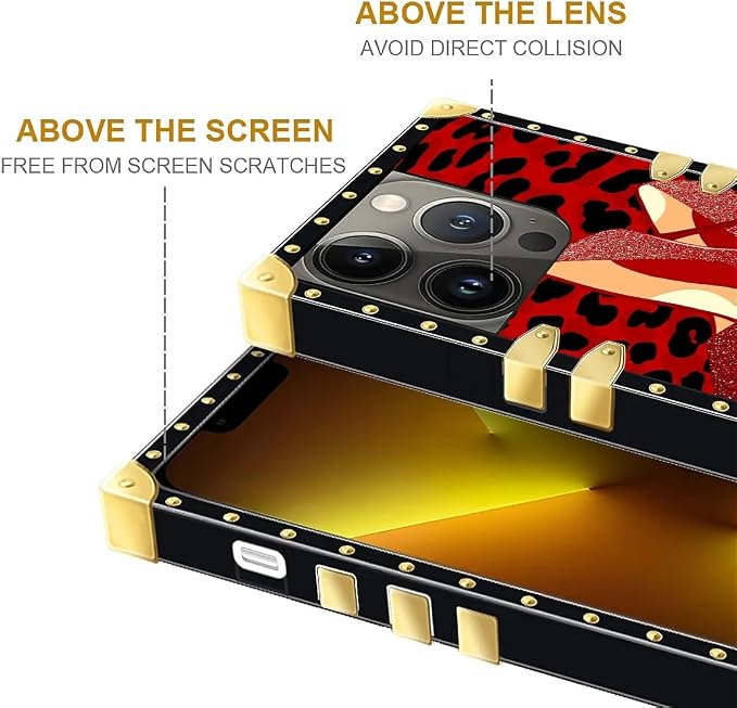 Compatible with iPhone 13 Pro Max Case, Elegant High Heels Luxury Golden - Image 6
