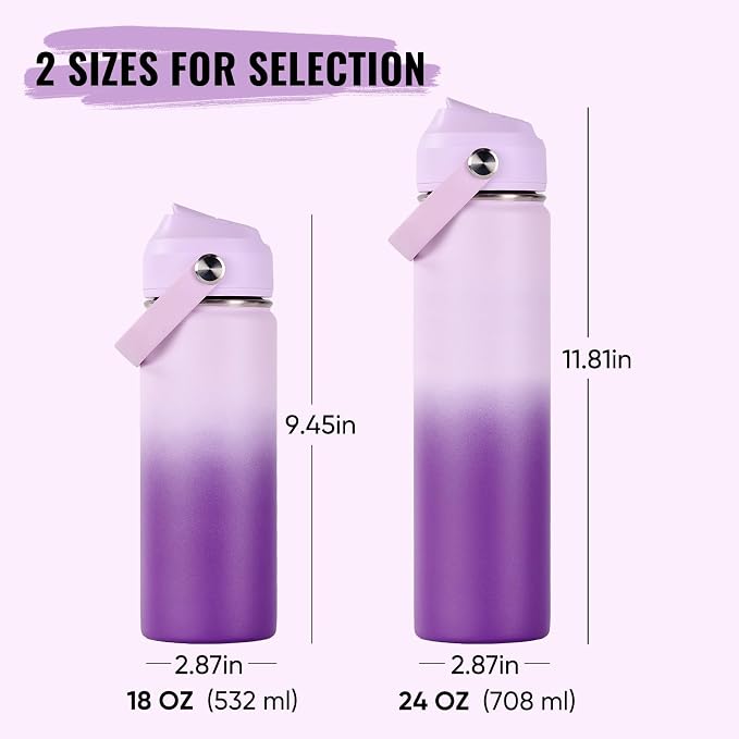 Fijinhom 24oz Insulated Stainless Steel Water Bottle, Wide Mouth Double Wall - Image 4