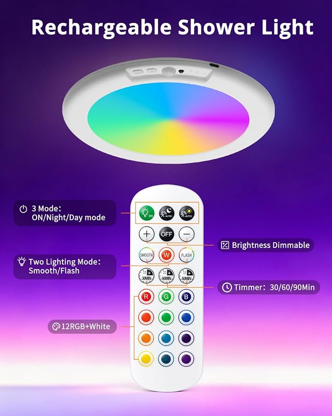 wowatt Rechargeable Shower Light - Image 9