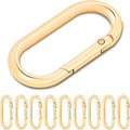10Pack Oval Large Carabiner Clip, Metal Spring Carabiner Clips by CooBigo