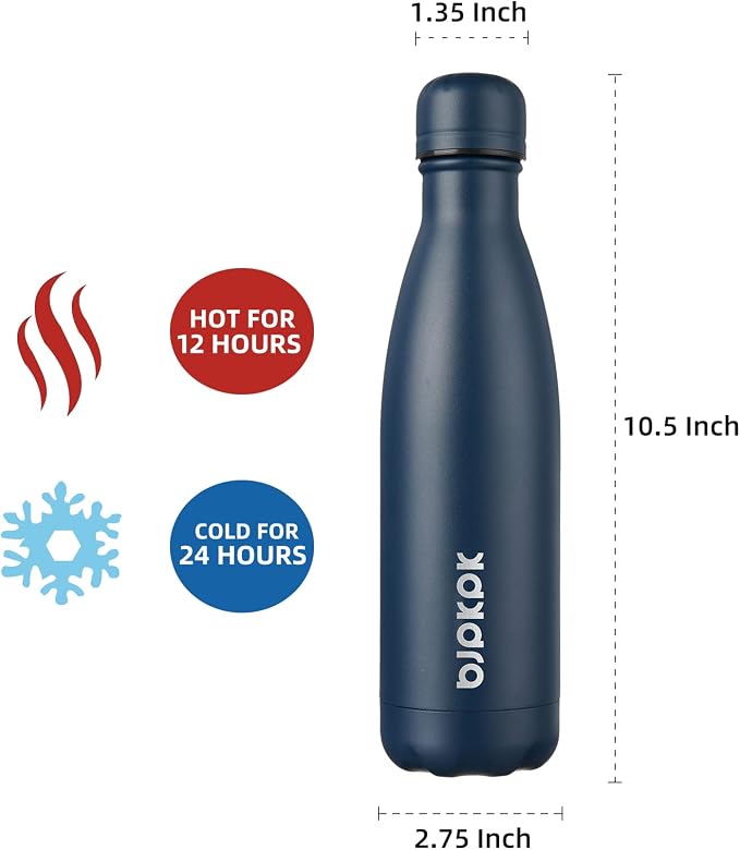 BJPKPK 17oz Insulated Stainless Steel Water Bottles, Sports Water Bottles Keep - Image 2