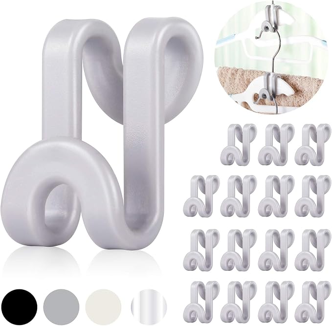 Mlici Clothes Hanger Connector for Clothes Organizing, 60 Pack Space Saving by Mlici