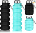 Baderke 2 Pcs Collapsible Water Bottles 17oz Silicone Travel Foldable Portable by Baderke