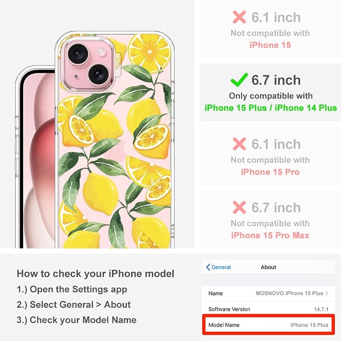 MOSNOVO Case for iPhone 15 Plus/iPhone 14 Plus - Image 2
