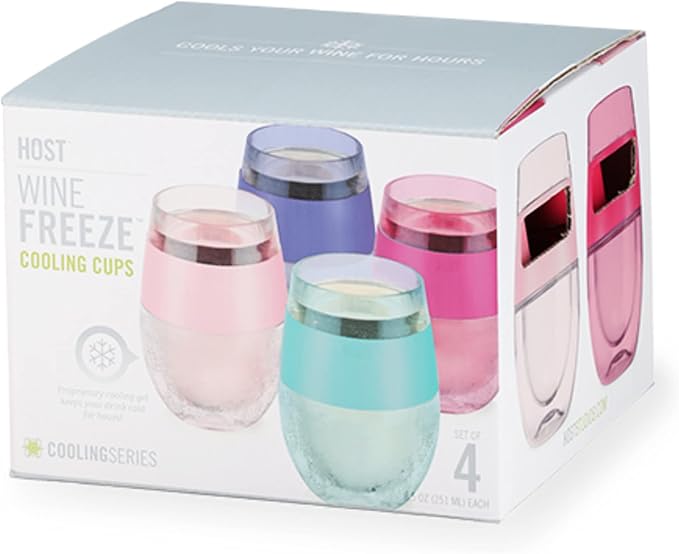 HOST Cooling Cup Set of 4 Plastic Double Wall Insulated Freezable Drink - Image 9