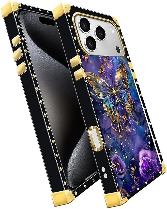 for iPhone 17 Pro Max Case Luxury Golden Decoration - Image 3
