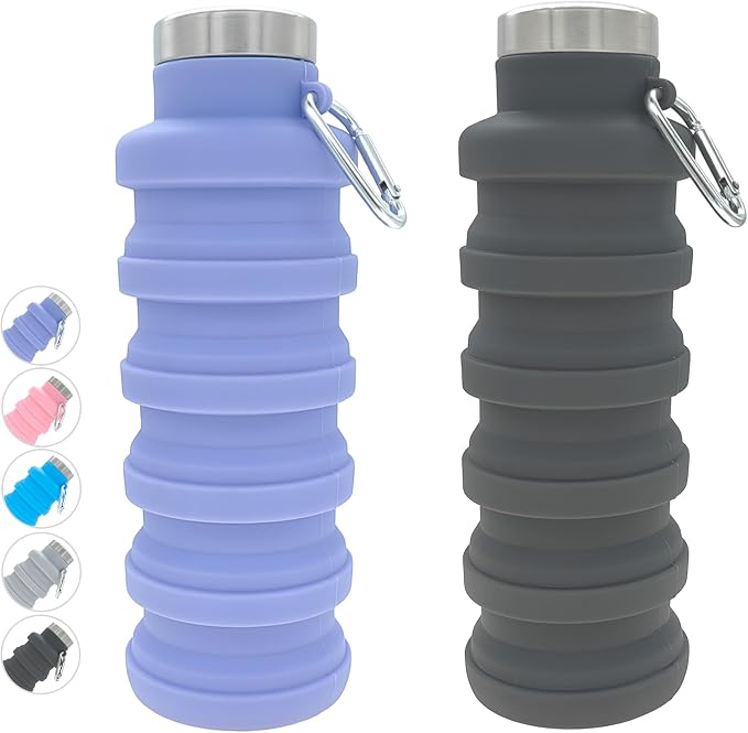YCT Collapsible Water Bottle 17oz（500ml），Travel Portable Sport Water by YCT