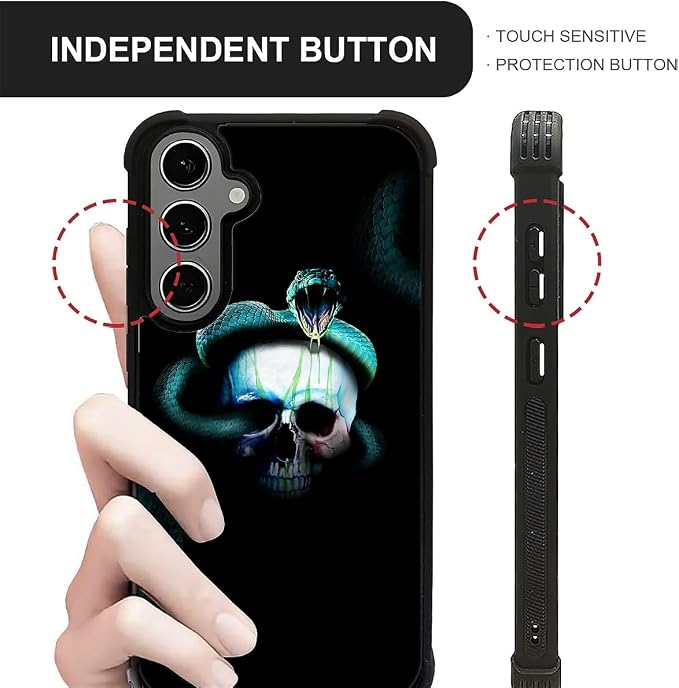 for Samsung Galaxy S24 S25 Plus Case, Skeleton Winding Snake Pattern Graphic - Image 6