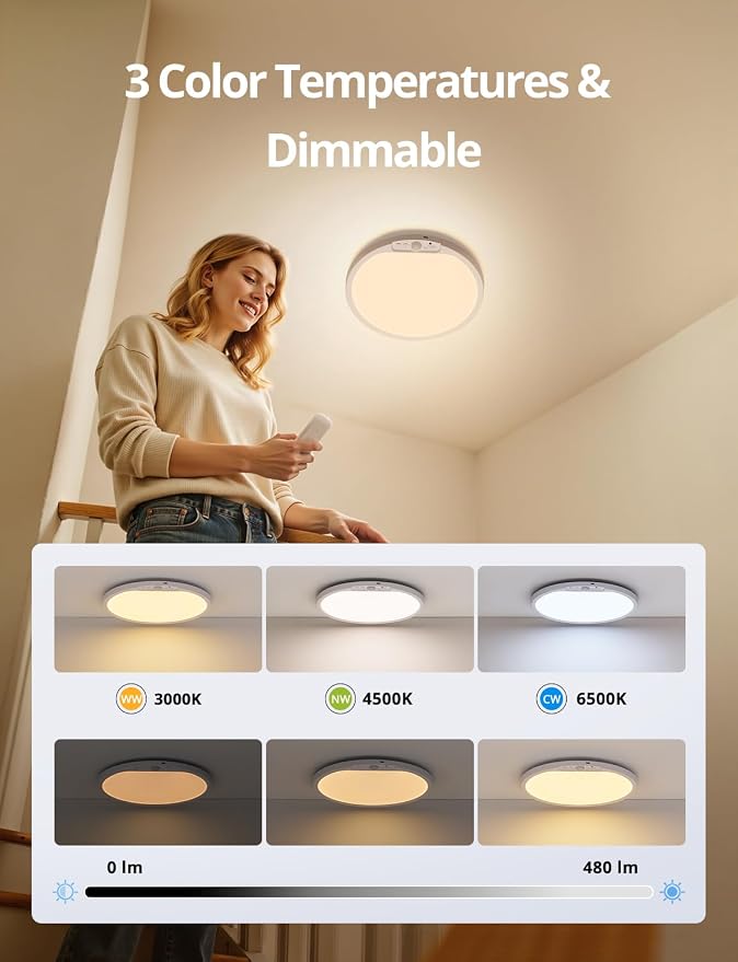Combuh Rechargeable Battery Operated Ceiling Light - Image 6