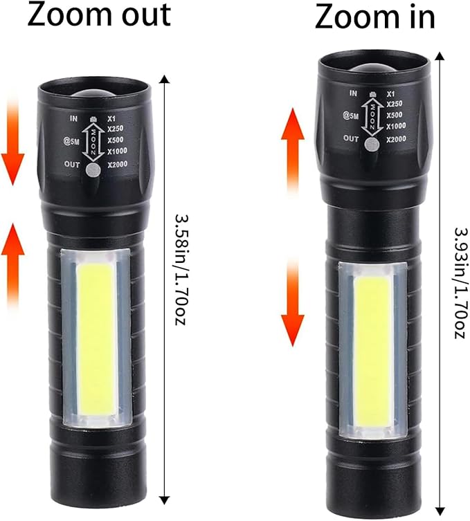 10 Pack LED Rechargeable Flashlight, Super Bright Small Mini Camping - Image 2