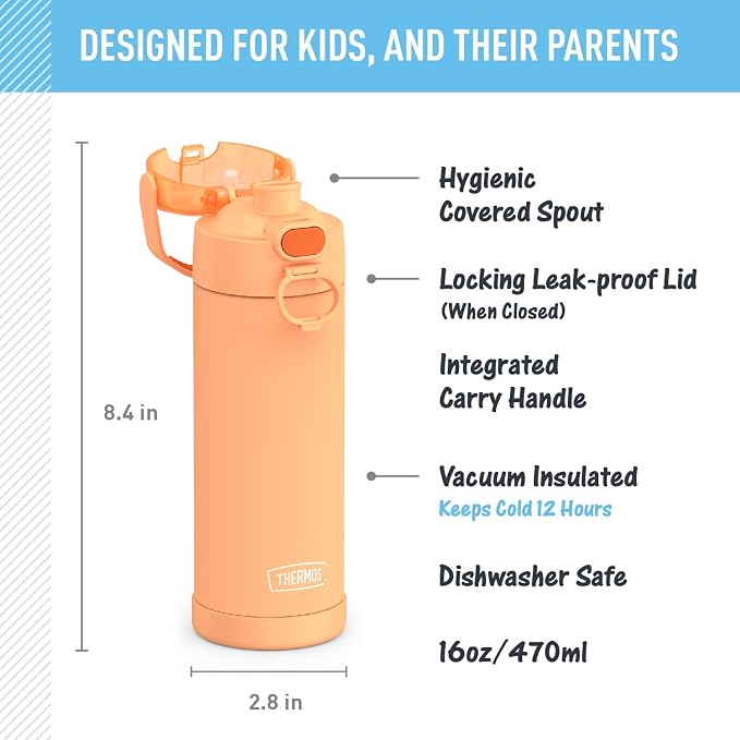 THERMOS FUNTAINER 16 Ounce Stainless Steel Vacuum Insulated Bottle - Image 2
