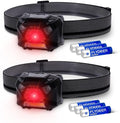 KunHe 2 Pack Red Light Headlamp Red White Light Suitable by KunHe