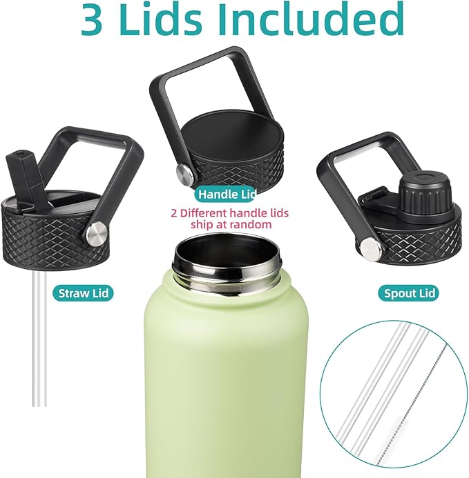 Konokyo 40oz Insulated Water Bottle Stainless Steel Sport Bottles - Image 3