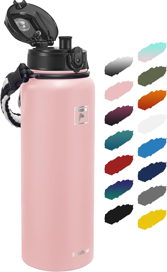 Fanhaw 40 oz Insulated Stainless Steel Water Bottle by FANHAW