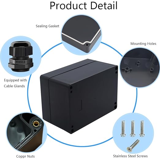 Junction Box IP65 Waterproof ABS Plastic Electrical Project Case Power Junction - Image 5