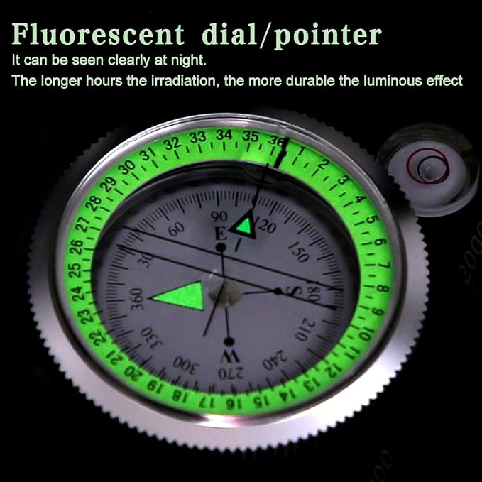 COSTIN Multifunctional Compass, Metal Military Waterproof High Accuracy Compass - Image 5
