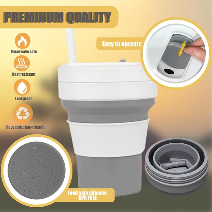 12 OZ Collapsible Travel Cup - Image 4