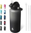 BJPKPK Water Bottle with Straw Lid, 32oz Vacuum Insulated Water Bottles by BJPKPK